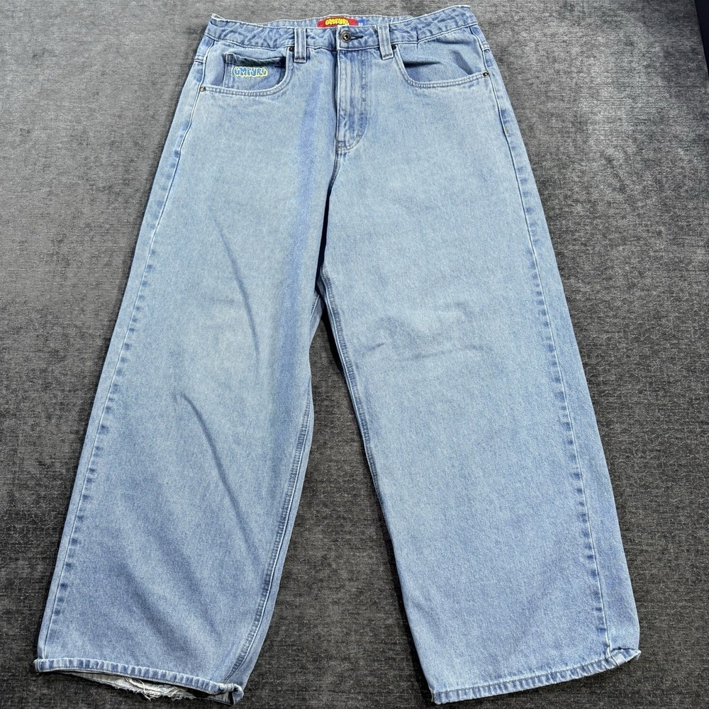 Empyre Loose Fit Skate Jeans Mens 32 Blue‎ Baggy Wide Leg Y2K Denim Streetwear